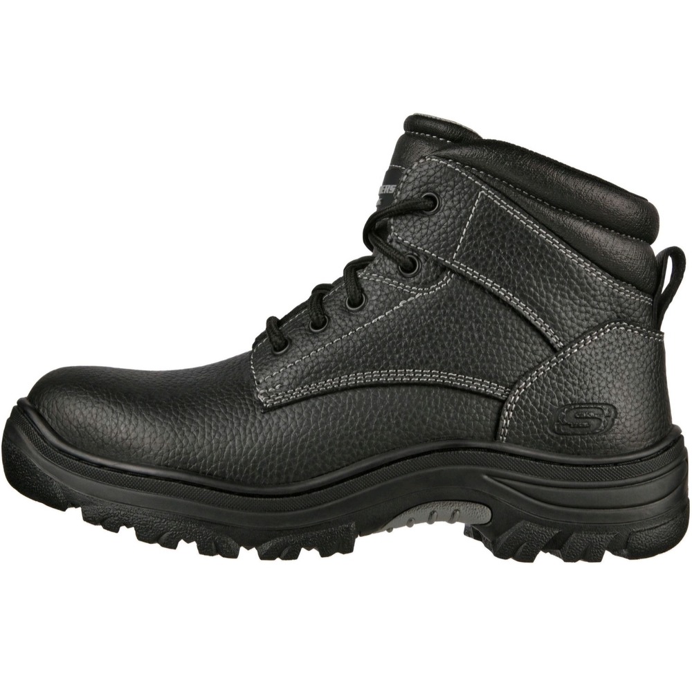 Skechers Work Mens Black Steel Toe Puncture Resistant Burgin Boots Wide Fit 9.5